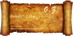Oskó Zita névjegykártya