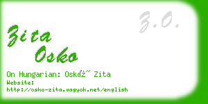 zita osko business card